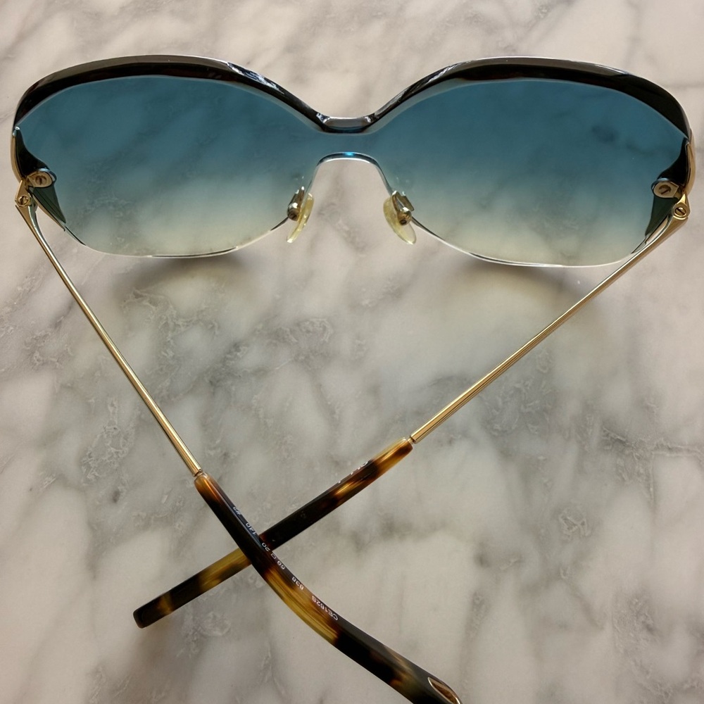 Chloe CE162S 838 Gradient Teal Sunglasses No scratches Barely Used - Picture 3 of 6
